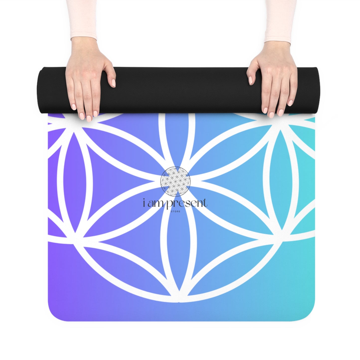 Soulmat an Eco-Friendly Rubber Yoga Mat - Purple/Aqua
