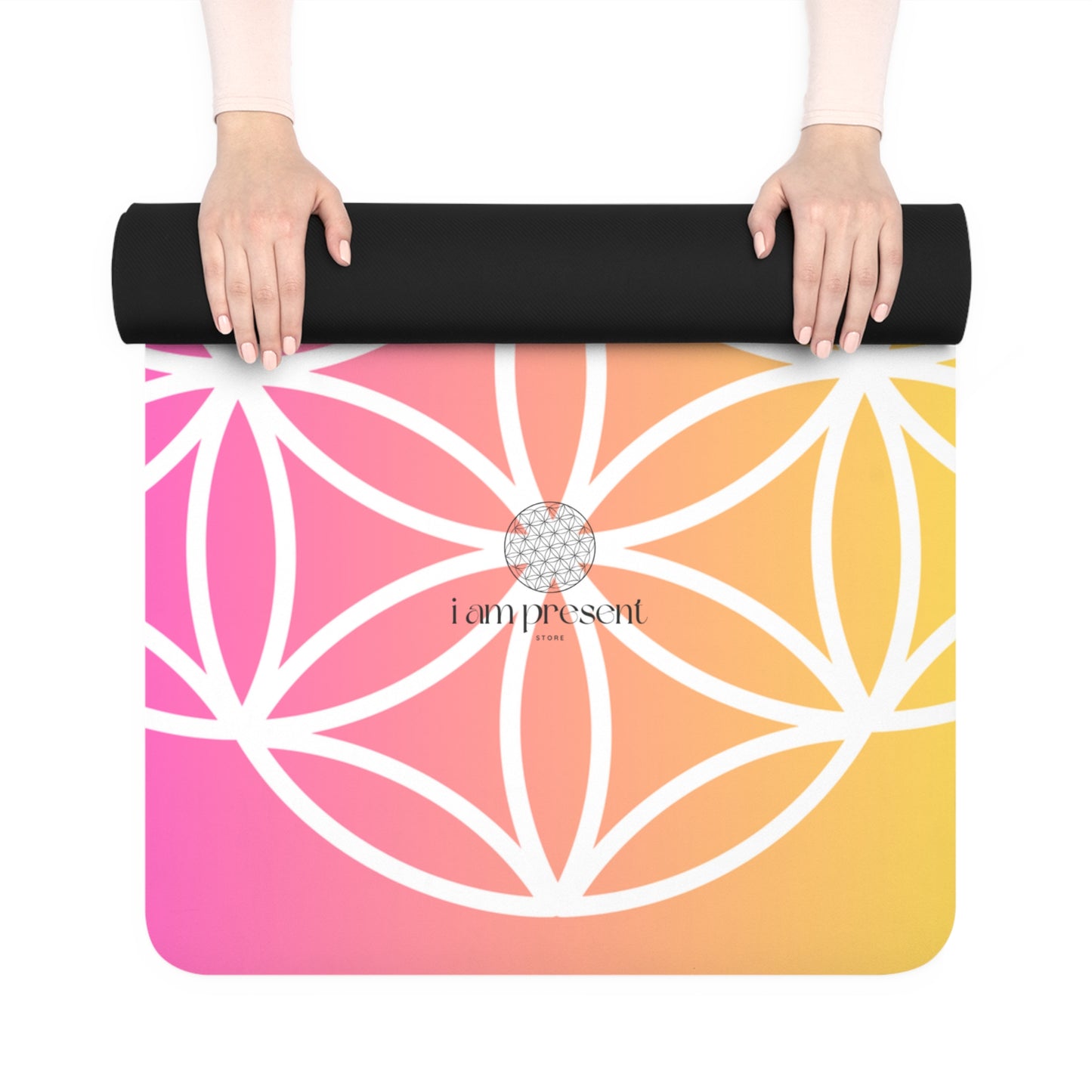 Soulmat an Eco-Friendly Rubber Yoga Mat - Pink/Orange