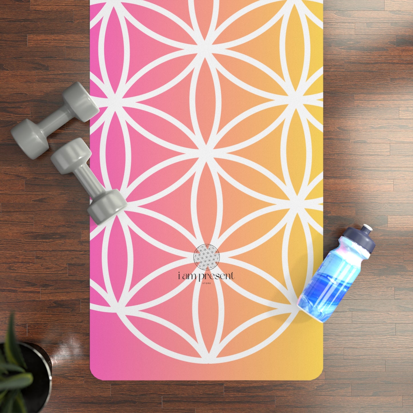 Soulmat an Eco-Friendly Rubber Yoga Mat - Pink/Orange