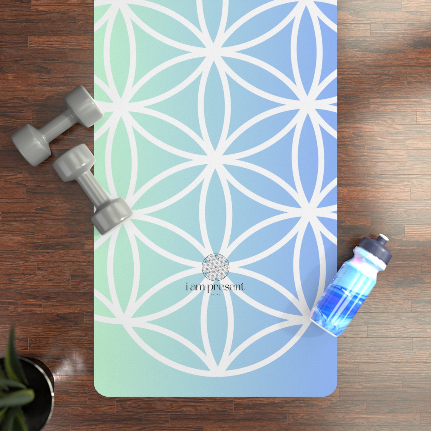 Soulmat an Eco-Friendly Rubber Yoga Mat - Turquoise/Blue