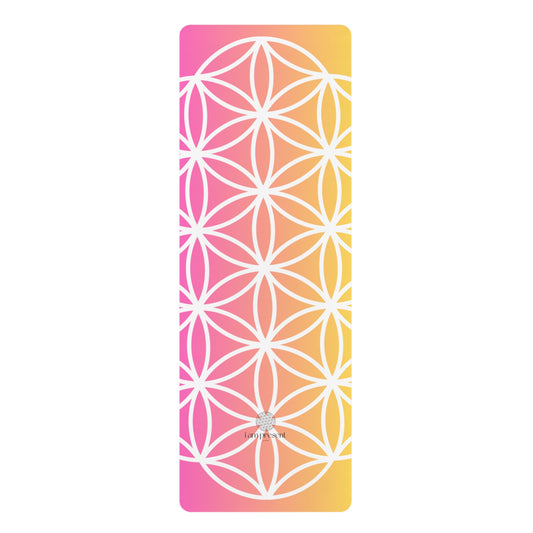 Soulmat an Eco-Friendly Rubber Yoga Mat - Pink/Orange