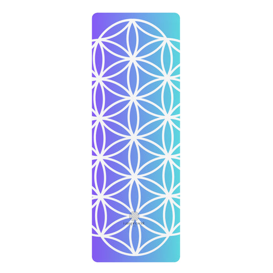 Soulmat an Eco-Friendly Rubber Yoga Mat - Purple/Aqua
